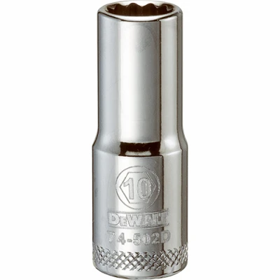 Metric Deep Socket, 12-Point, 3/8 In. Drive, 10mm
