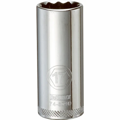Metric Deep Socket, 12-Point, 3/8 In. Drive, 17mm