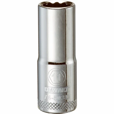 Metric Deep Socket, 12-Point, 3/8 In. Drive, 11mm