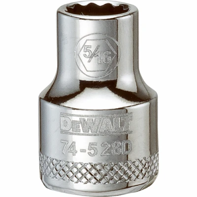 SAE Socket, Shallow, 12-Point, 5/16 In., 3/8 In. Drive