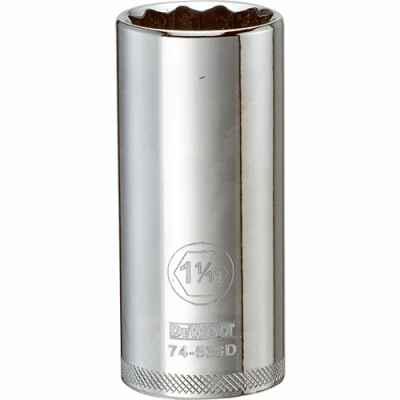 SAE Deep Socket, 12-Point, 1/2 In. Drive, 1-1/16 In.