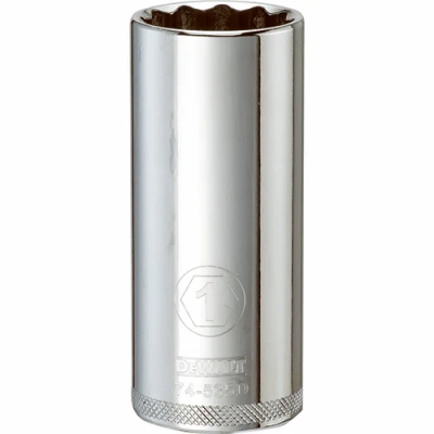 SAE Deep Socket, 12-Point, 1/2 In. Drive, 1 In.
