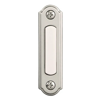 Wired Doorbell Push Button, LED Light, Satin Nickel