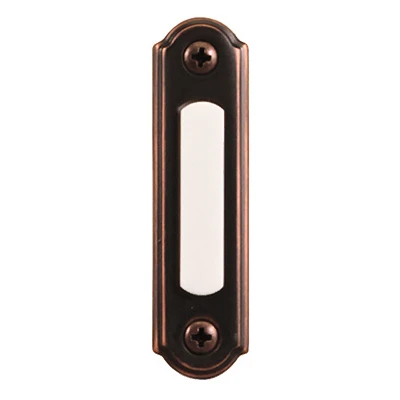 Wired Doorbell Push Button, LED Light, Bronze