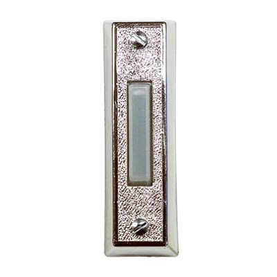 Wired Doorbell Push Button, LED Light, Silver
