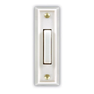 Wired Doorbell Push Button, LED Light, White