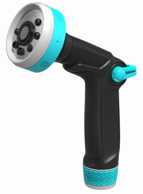 Swivel Watering Hose Nozzle, Metal Construction, Thumb-Trigger