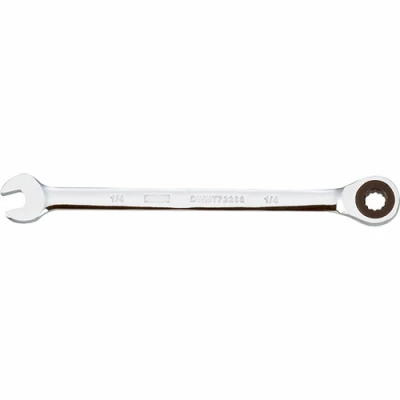 SAE Ratcheting Combination Wrench, Long-Panel, 1/4 In.