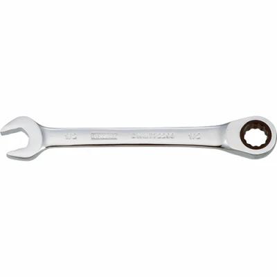 SAE Ratcheting Combination Wrench, Long-Panel, 1/2 In.