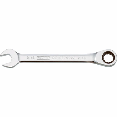 SAE Ratcheting Combination Wrench, Long-Panel, 9/16 In.