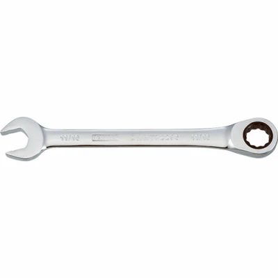 SAE Ratcheting Combination Wrench, Long-Panel, 11/16 In.