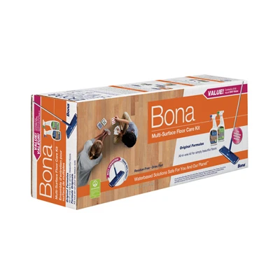 Multi-Surface Floor Care Kit with Cleaning Solution and Tools for Various Floor Types