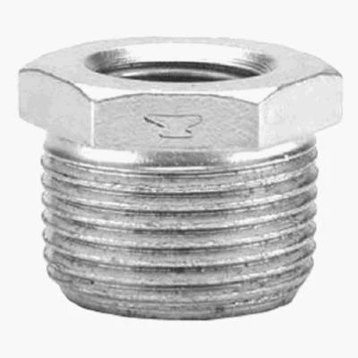 Galvanized Pipe Hex Bushing, 3/8 x 1/4 In.