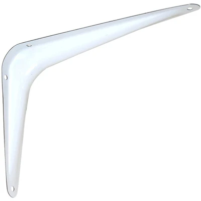 Shelf Bracket, White, 5 x 6 In.