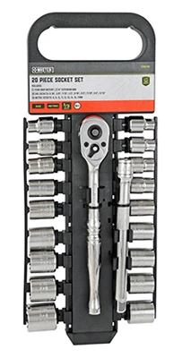 Socket Set, Three Eighths Inch Drive, Twenty Piece
