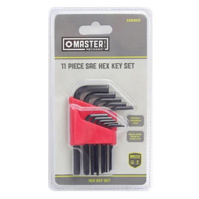 11-piece Short Arm Sae Hex-l Key Set With Compact Holder - Model Gs050802
