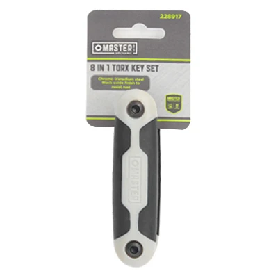 8-in-1 Torx Key Set, Medium, Fold-Up