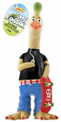 Dog Toy, Tony Mohawk Latex Chicken, Small