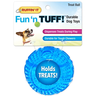 Durable Dog Treat Ball Toy, Assorted Colors For Tough Chewers - Model 80592
