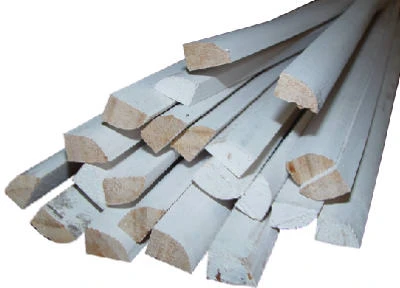 Shoe Moulding, Finger Joint Primed Pine, 7/16 x 3/4 In. x 8 Ft.