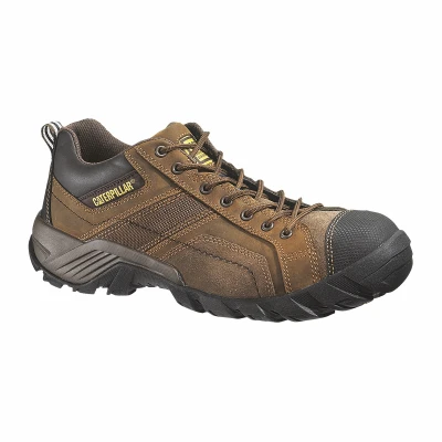Argon Men's 7.5 Wide Dark Brown Safety Toe Leather Boots