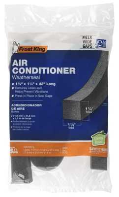 Air Conditioner Foam Weather Seal, 1-1/4 x 1-1/4 x 42 In.