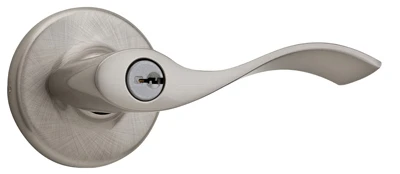 Balboa Keyed Entry Lever, Satin Nickel