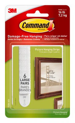 6PK LG Pict Hang Strips