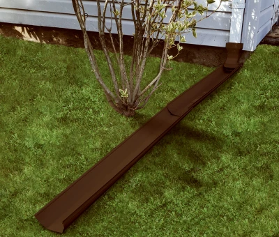 6 Ft. Brown Tilt 'n Drain Adjustable Downspout Extender For 2x3 & 3x4 Downspouts