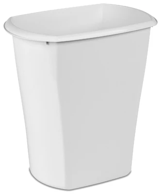 Wastebasket, White, 5.5 Gallons