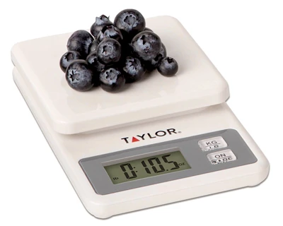 Compact Digital Kitchen Scale, White, 11-Lb. Capacity