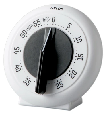 Kitchen Timer, 60-Minute, White