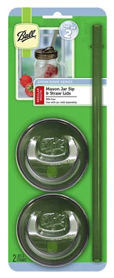 Sip N Straw Lids, Fits Regular Mouth Mason Jars, 4-Pk.