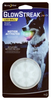 GlowStreak Disc-O LED Dog Fetch Ball