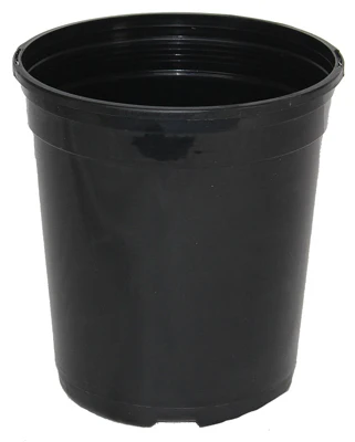 Nursery Planter, Black Plastic, #1, 2.88-Qts.