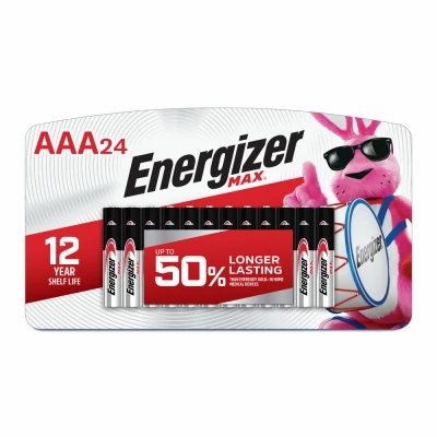 Max AAA Batteries, Triple A Alkaline Batteries, 24-Pack