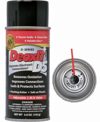 D-series D5 Electronic Contact Cleaner Spray, 5 Oz. Adjustable Valve