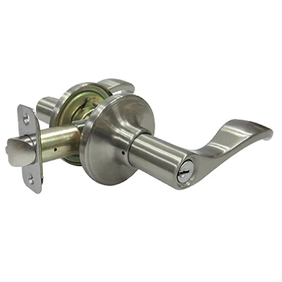 Reversible Naples Entry Lever Lockset, Satin Nickel