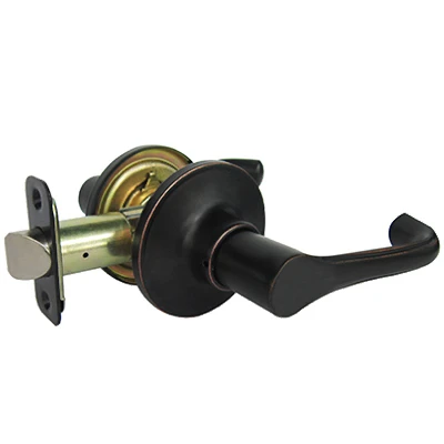 Reversible Milano Passage Lever Lockset, Aged Bronze