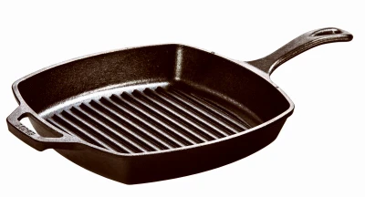 Logic Cast Iron Grill Pan, Pre-Seasoned, 10.5-In.