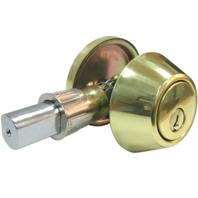 Mobile Home Single-cylinder Deadbolt, Polished Brass Finish, Model Dl71-mh Ka2