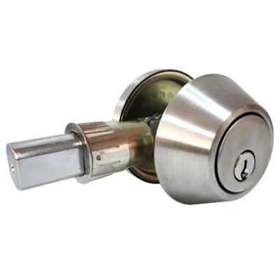 Single-Cylinder Deadbolt Lock for Mobile Homes, Stainless Steel Finish
