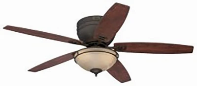 Carolina Ceiling Fan With LED Light Fixture, Bronze, 52-In.