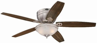 Carolina Ceiling Fan With LED Light Fixture, Brushed Nickel, 52-In.