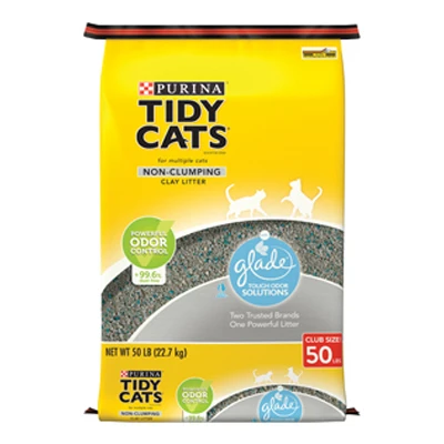 Non-clumping Cat Litter With Glade, 50 Lb - Odor Control & Low Dust