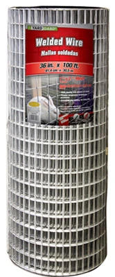 Galvanized Welded Wire Fence, 2 x 1-In. Mesh, 36-In. x 100-Ft.