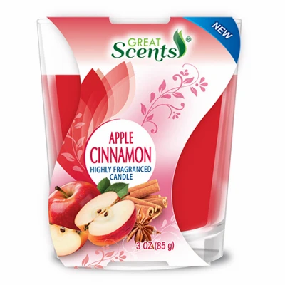 Fragrance Candle, Apple & Cinnamon, 3-oz.