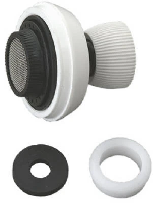 Swivel Spray Aerator, White Plastic, 15/16 x 55/64-In.