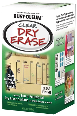 Specialty Dry Erase Brush-On Paint, Clear, 16-oz.