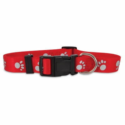 Adjustable Reflective Dog Collar, Red, 5/8 X 10-16 Inches